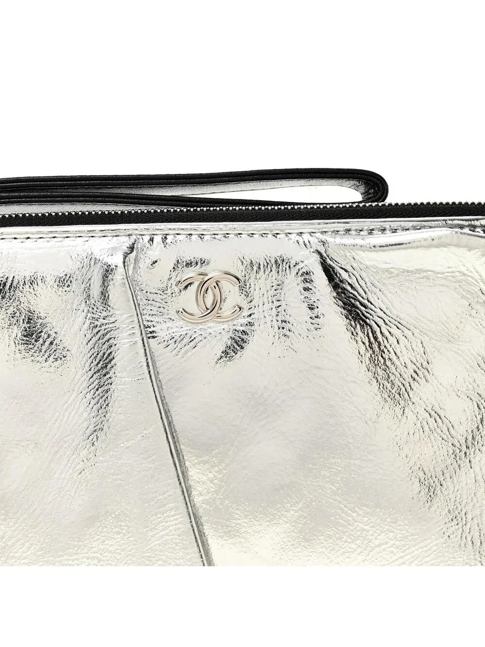 Chanel Metallic Lambskin Wave Clutch #324186C23B